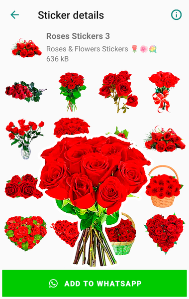 Roses Stickers for WhatsApp - عکس برنامه موبایلی اندروید