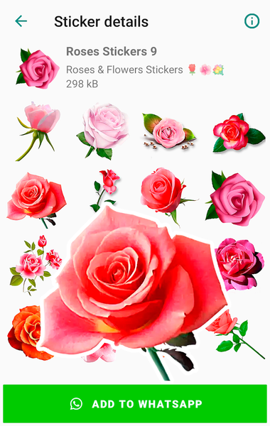 Roses Stickers for WhatsApp - عکس برنامه موبایلی اندروید