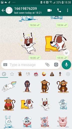 cute animal stickers for whatsapp