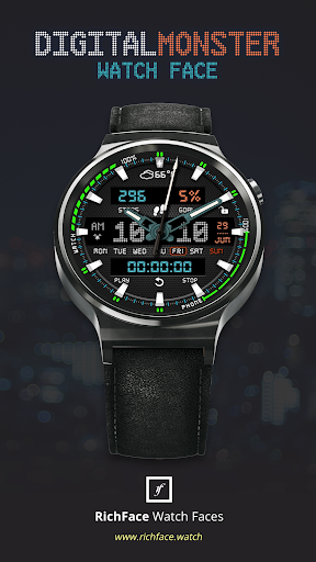 Digital Monster Watch Face - Image screenshot of android app