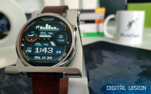 Digital Vision Watch Face - Image screenshot of android app