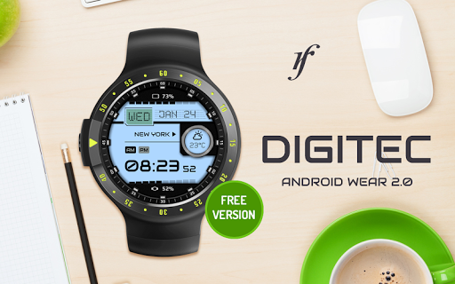 Digitec Watch Face - Image screenshot of android app