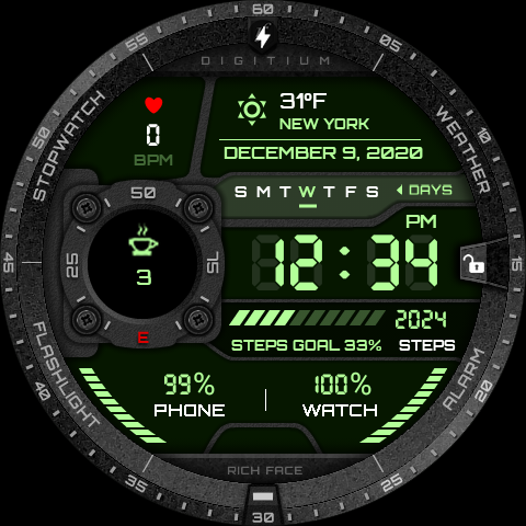 Digitium Watch Face - Image screenshot of android app