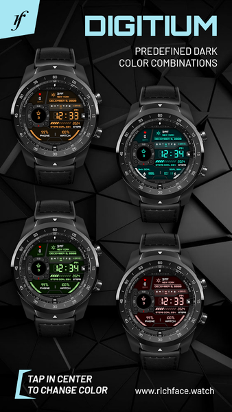 Digitium Watch Face - Image screenshot of android app
