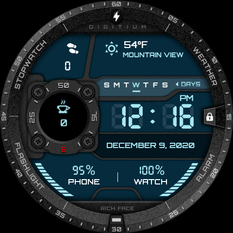 Digitium Watch Face - Image screenshot of android app