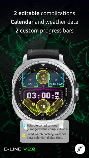 E-Line Watch Face - Image screenshot of android app