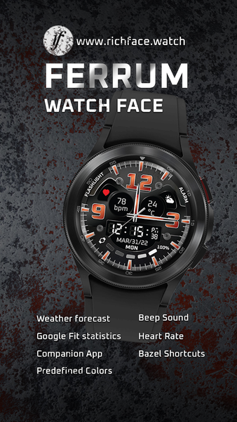 Ferrum Watch Face - Image screenshot of android app