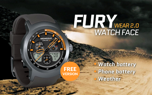 Fury Watch Face - Image screenshot of android app