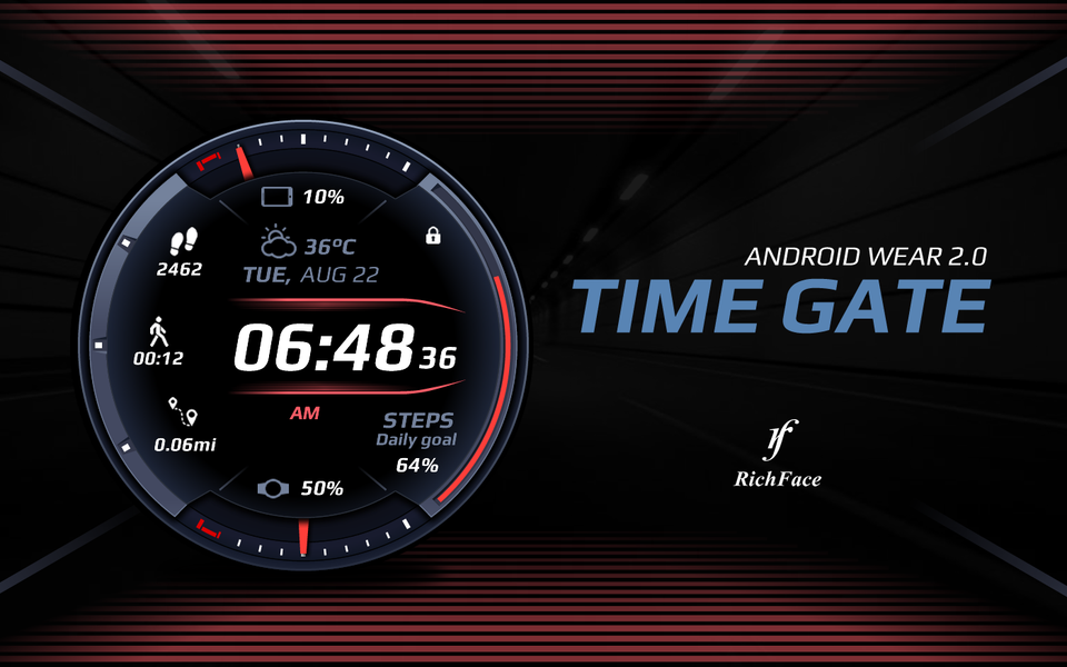 Time Gate Watch Face - Image screenshot of android app