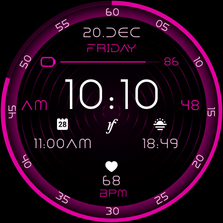 LedEdge Watch Face - Image screenshot of android app