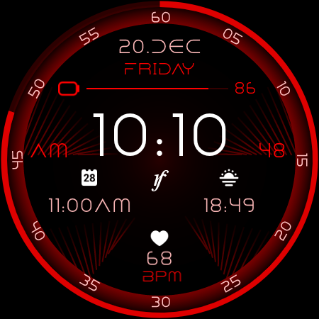 LedEdge Watch Face - Image screenshot of android app