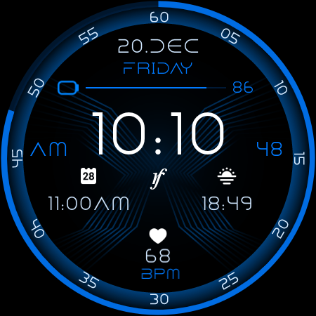 LedEdge Watch Face - Image screenshot of android app