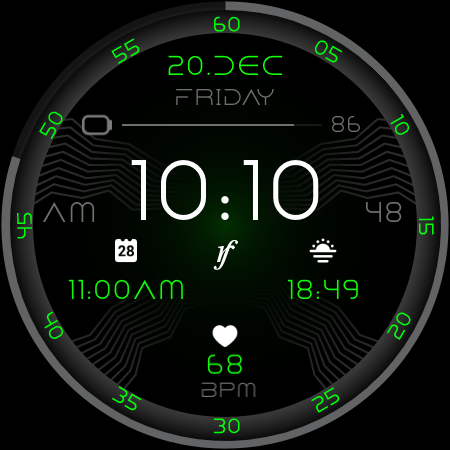 LedEdge Watch Face - Image screenshot of android app