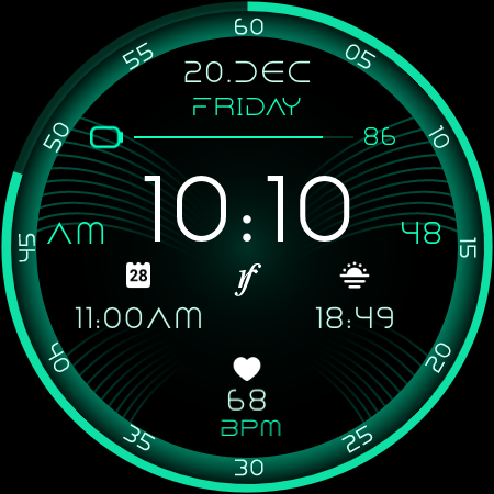 LedEdge Watch Face - Image screenshot of android app