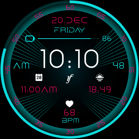 LedEdge Watch Face - Image screenshot of android app