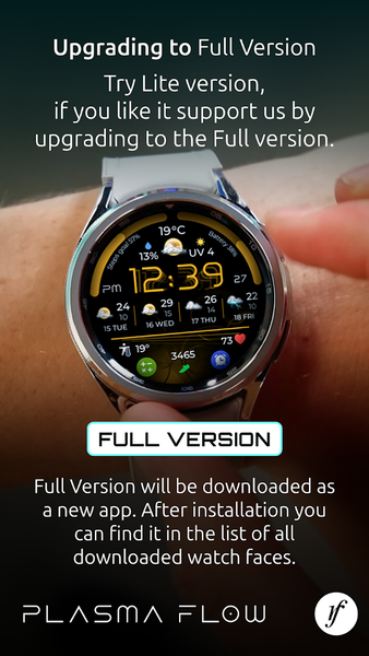 Plasma Flow Lite Watch Face - Image screenshot of android app