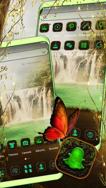 Waterfall Pond Theme - عکس برنامه موبایلی اندروید