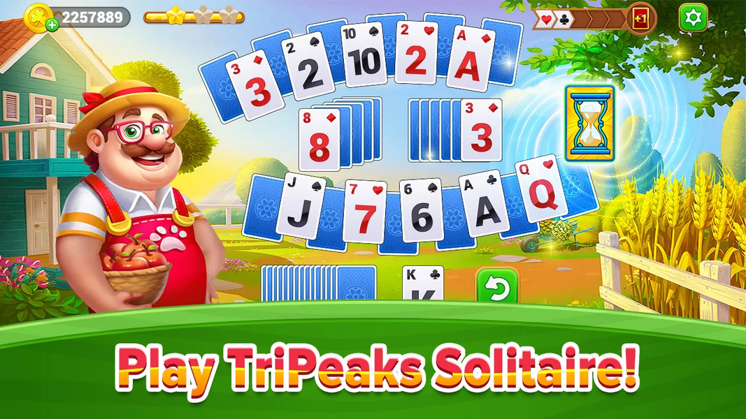 TriPeaks Solitaire Old Farm - Gameplay image of android game