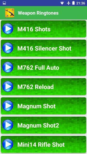 Weapon Ringtones - عکس برنامه موبایلی اندروید