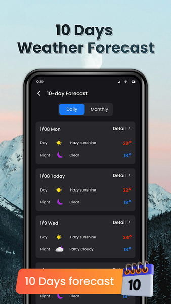 WeatherGo: Weather Forecast - عکس برنامه موبایلی اندروید