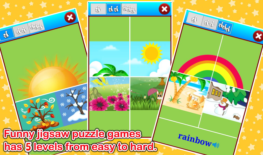 Weather and Seasons Cards - Image screenshot of android app