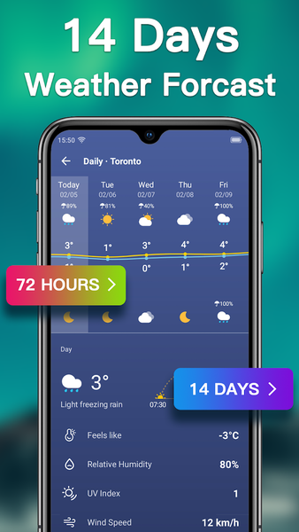 Weather - Weather Live - عکس برنامه موبایلی اندروید