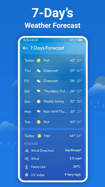 Weather Forecast & Radar - عکس برنامه موبایلی اندروید