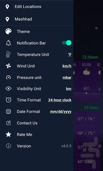 هواشناسی - Image screenshot of android app