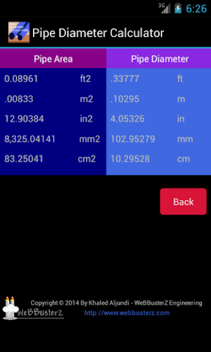 Pipe Diameter Calculator Lite - عکس برنامه موبایلی اندروید