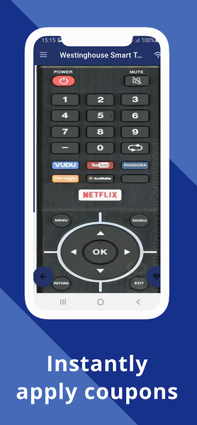 WestingHouse Smart TV Remote - Image screenshot of android app