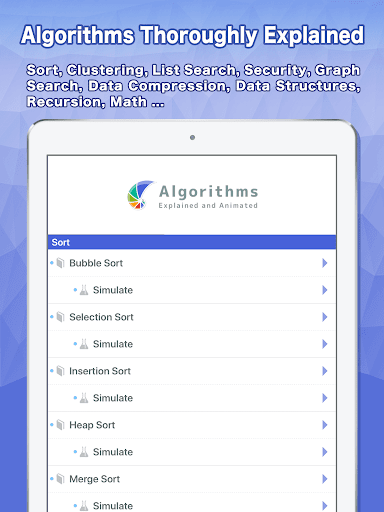 Algorithms: Explained and Anim - Image screenshot of android app