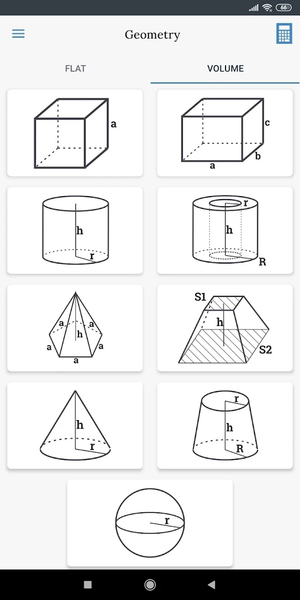 Geometry Calculator - عکس برنامه موبایلی اندروید