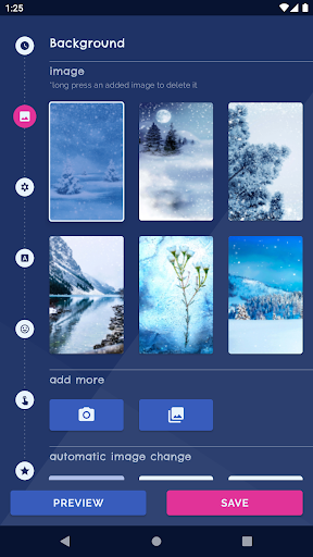 Winter Snow Clock Wallpaper - Image screenshot of android app