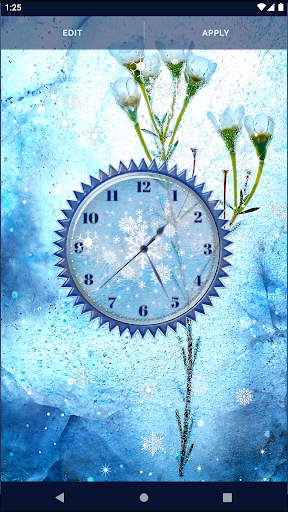 Winter Snow Clock Wallpaper - عکس برنامه موبایلی اندروید