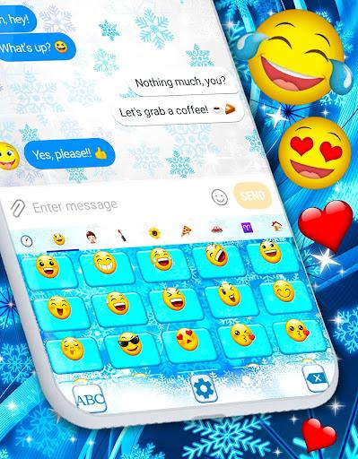 Winter Snow Keyboard ❄️ Snowflake Theme Keyboards - عکس برنامه موبایلی اندروید