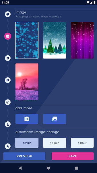 Frozen Winter Analog Clock - Image screenshot of android app