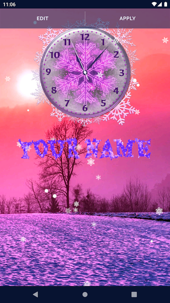 Frozen Winter Analog Clock - عکس برنامه موبایلی اندروید