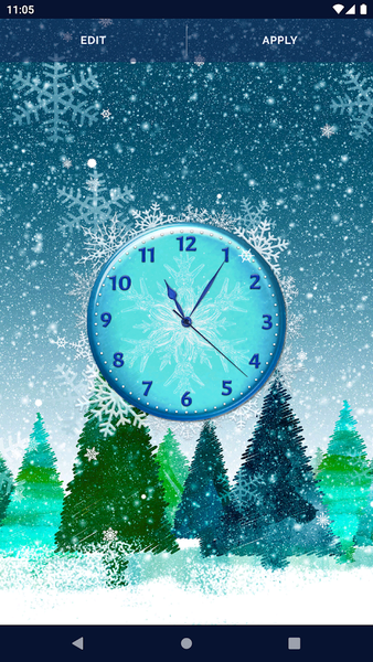 Frozen Winter Analog Clock - عکس برنامه موبایلی اندروید