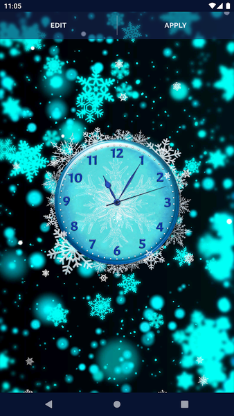 Frozen Winter Analog Clock - عکس برنامه موبایلی اندروید