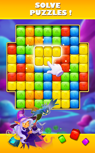Witch Cube Blast: Match Game - Gameplay image of android game