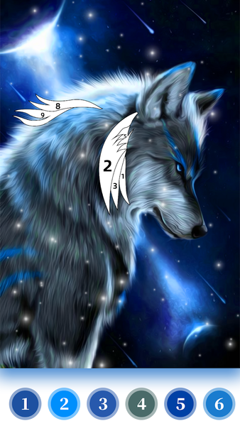 Wolf Coloring Book Color Game - عکس بازی موبایلی اندروید