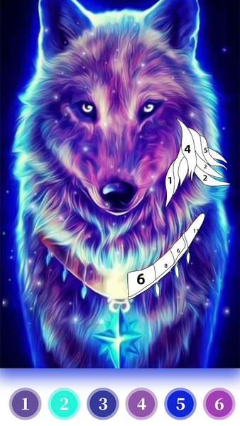 Wolf Coloring Book Color Game - عکس بازی موبایلی اندروید