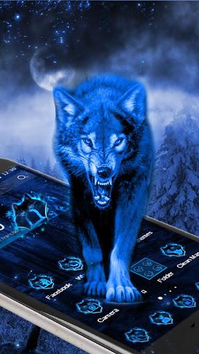 ۳D Neon Vivid Wolf Theme - عکس برنامه موبایلی اندروید