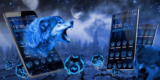 ۳D Neon Vivid Wolf Theme - عکس برنامه موبایلی اندروید