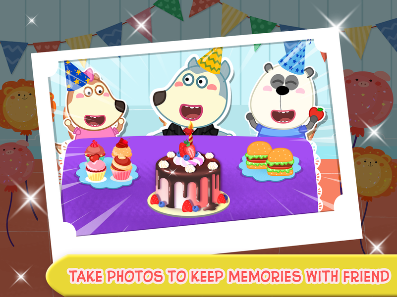 Wolfoo's Birthday Celebration - Gameplay image of android game
