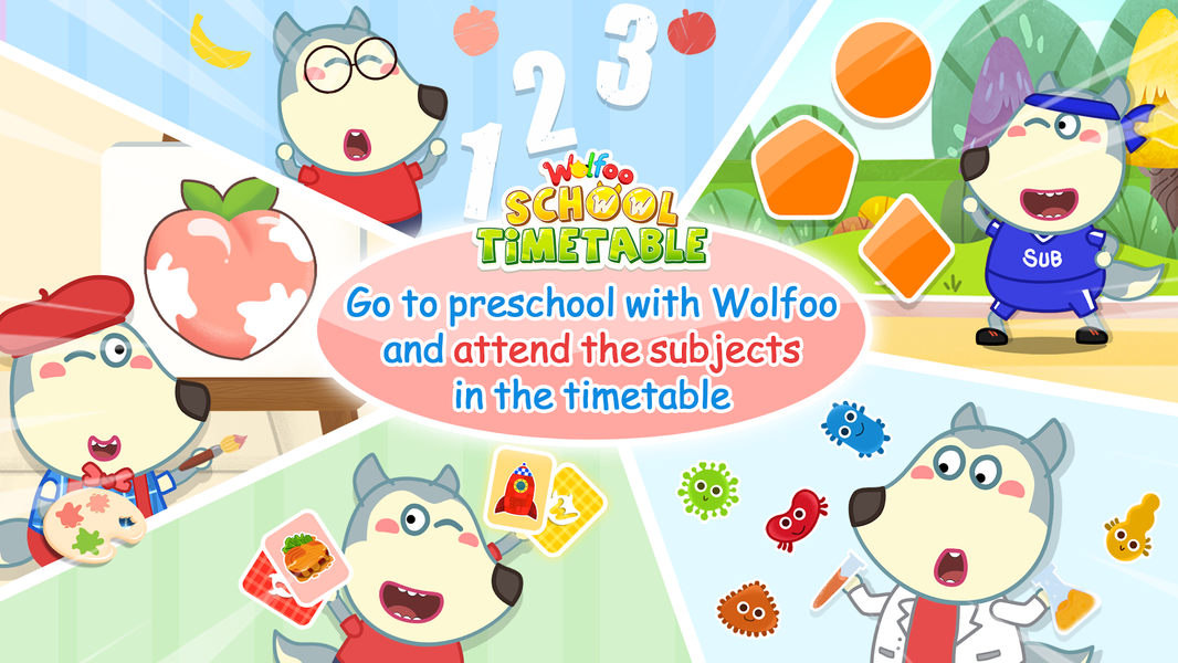 Wolfoo Study: School Timetable - عکس بازی موبایلی اندروید