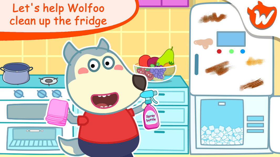 Wolfoo House Cleanup Life - Gameplay image of android game