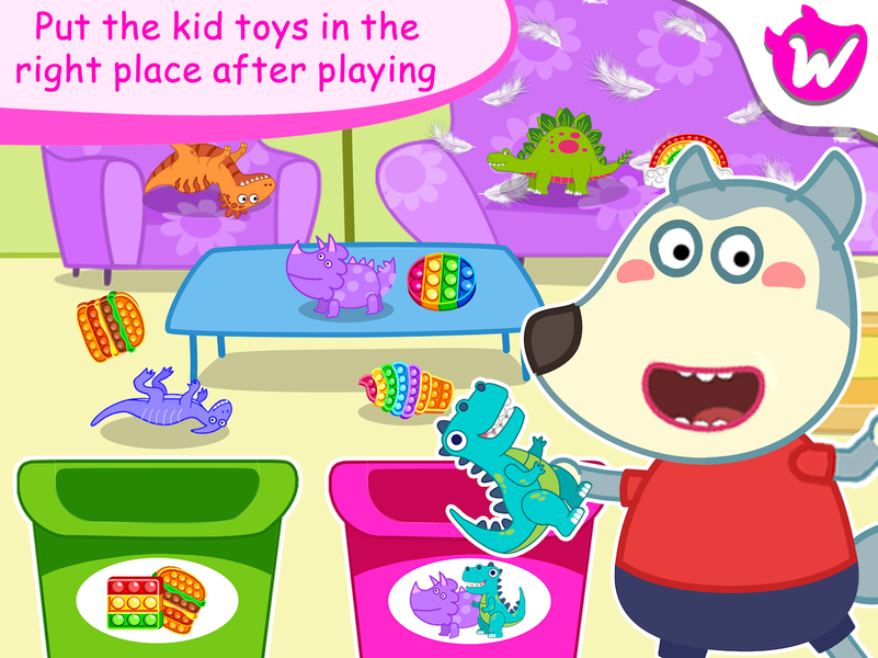 Wolfoo House Cleanup Life - عکس بازی موبایلی اندروید