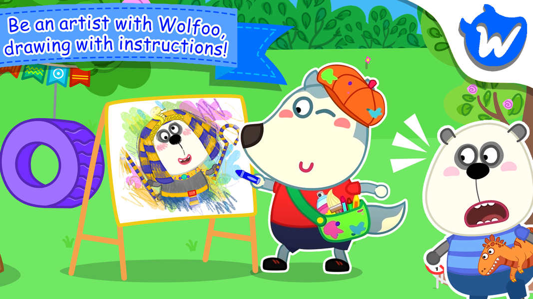 Wolfoo World Educational Games - Gameplay image of android game