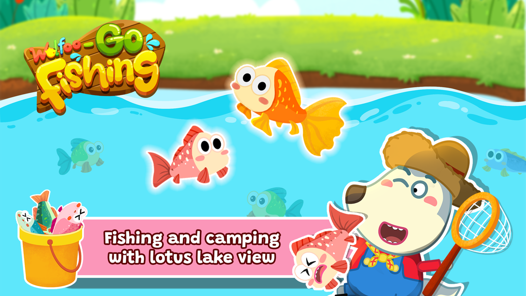 Wolfoo Baby Fishing For Kids - Gameplay image of android game
